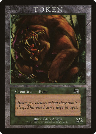 Bear Token (Onslaught) [Magic Player Rewards 2003] | Exor Games New Glasgow