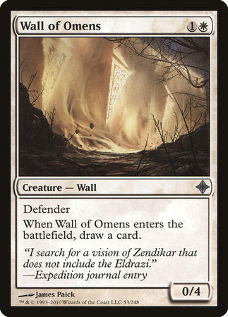 Wall of Omens [Rise of the Eldrazi] | Exor Games New Glasgow