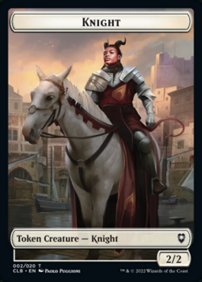 Treasure // Knight Double-sided Token [Commander Legends: Battle for Baldur's Gate Tokens] | Exor Games New Glasgow