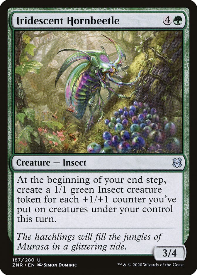 Iridescent Hornbeetle [Zendikar Rising] | Exor Games New Glasgow