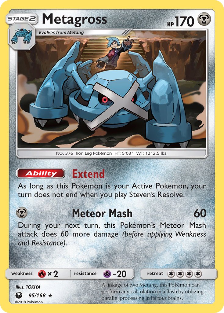 Metagross (95/168) (Prerelease Kit Exclusive) (Theme Deck Exclusive) [Sun & Moon: Celestial Storm] | Exor Games New Glasgow