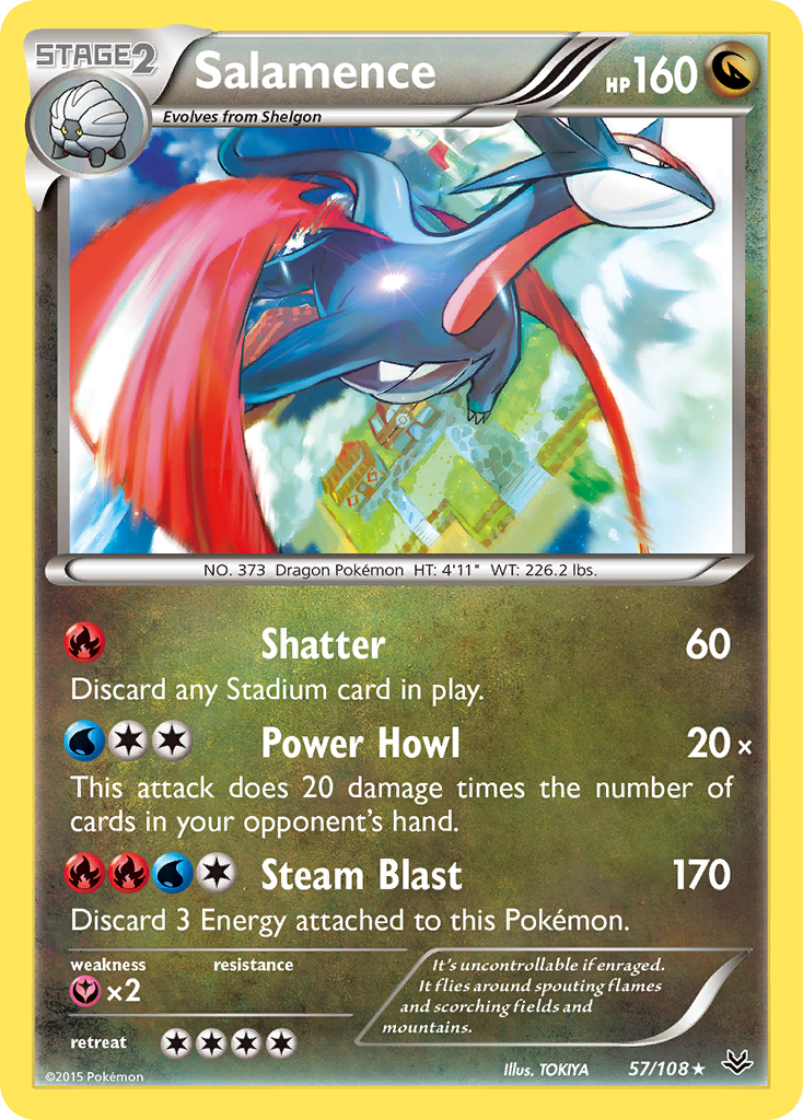 Salamence (57/108) [XY: Roaring Skies] | Exor Games New Glasgow