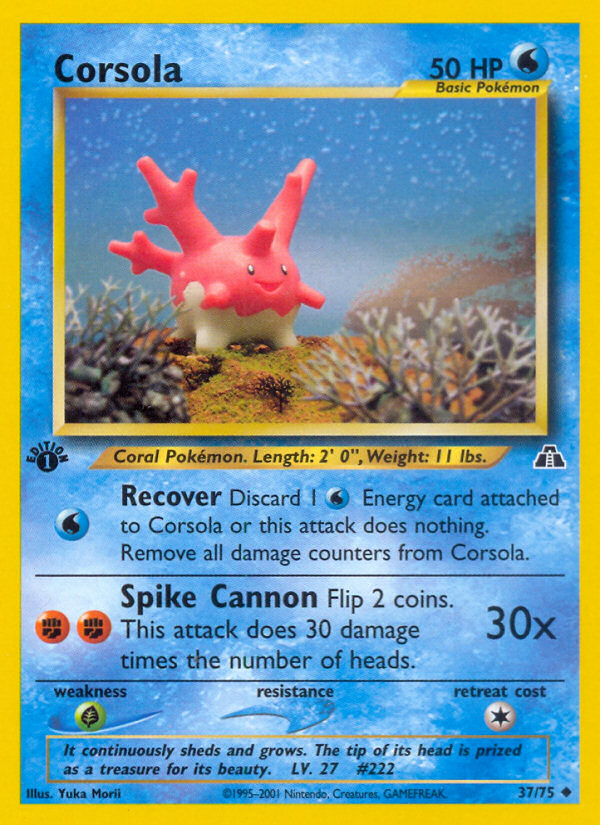 Corsola (37/75) [Neo Discovery 1st Edition] | Exor Games New Glasgow