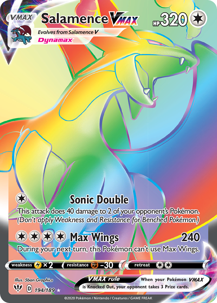 Salamence VMAX (194/189) [Sword & Shield: Darkness Ablaze] | Exor Games New Glasgow