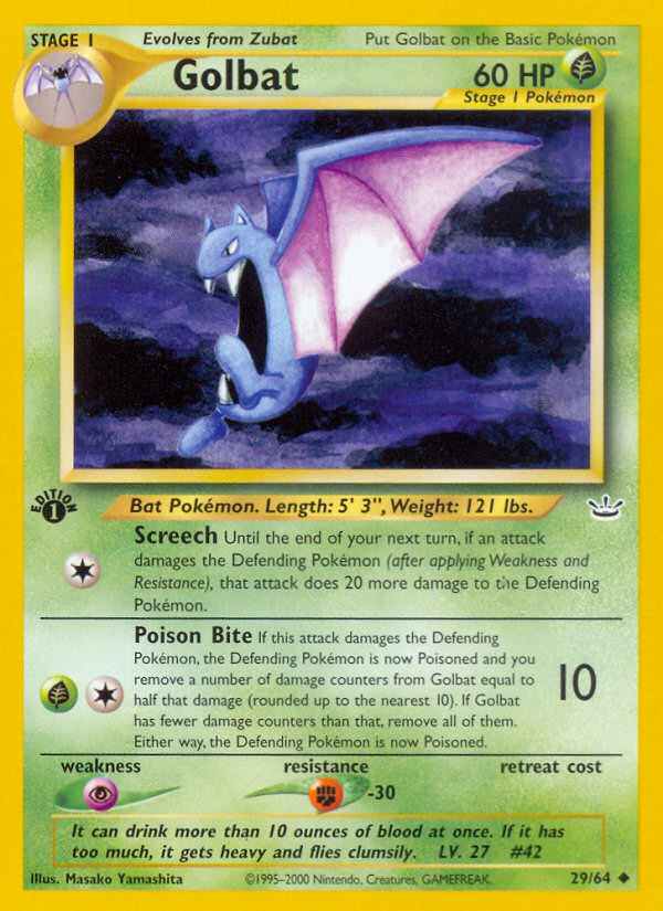 Golbat (29/64) [Neo Revelation 1st Edition] | Exor Games New Glasgow