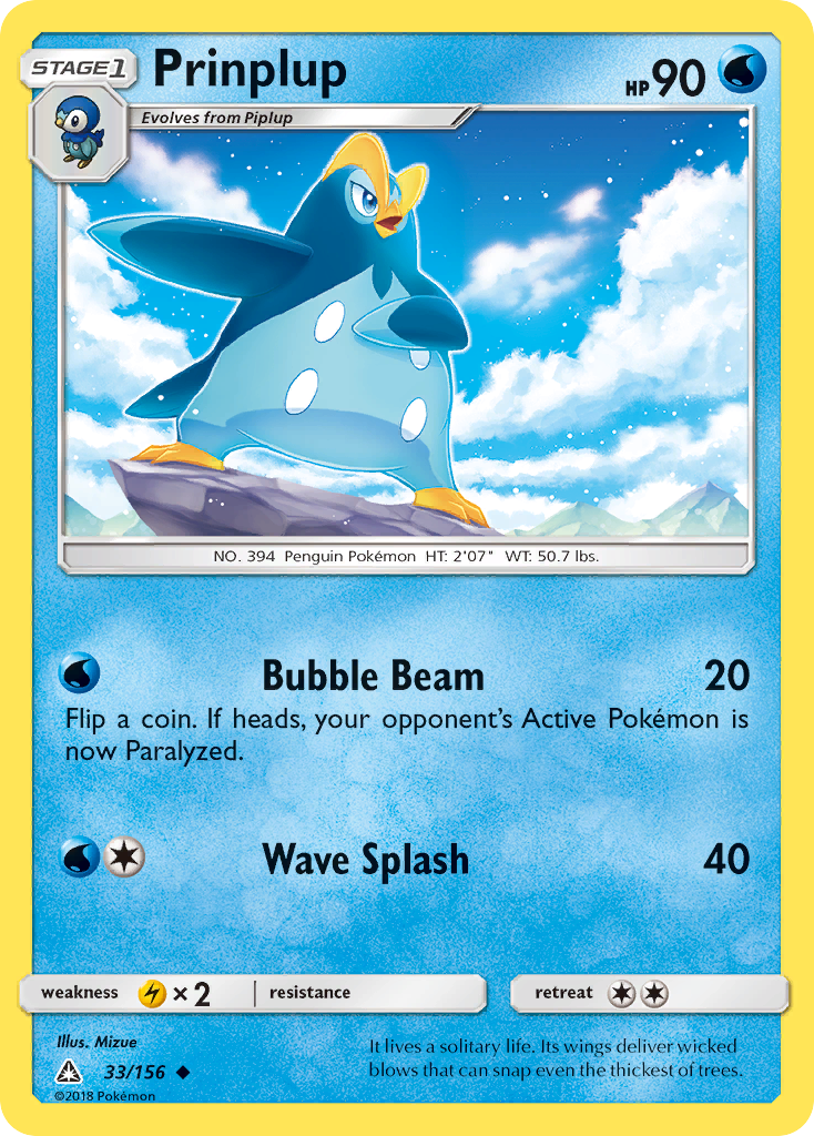 Prinplup (33/156) [Sun & Moon: Ultra Prism] | Exor Games New Glasgow
