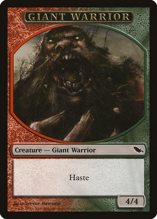 Giant Warrior Token (Red/Green) [Shadowmoor Tokens] | Exor Games New Glasgow