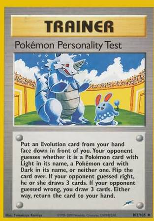 Pokemon Personality Test (102/105) [Neo Destiny Unlimited] | Exor Games New Glasgow