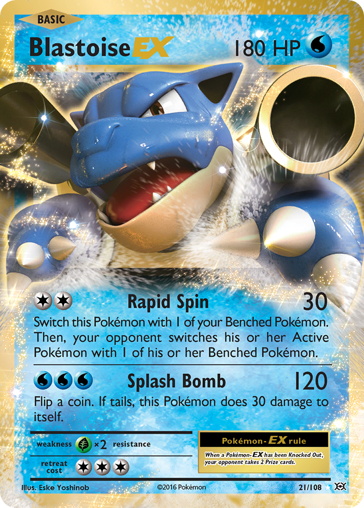 Blastoise EX (21/108) [XY: Evolutions] | Exor Games New Glasgow