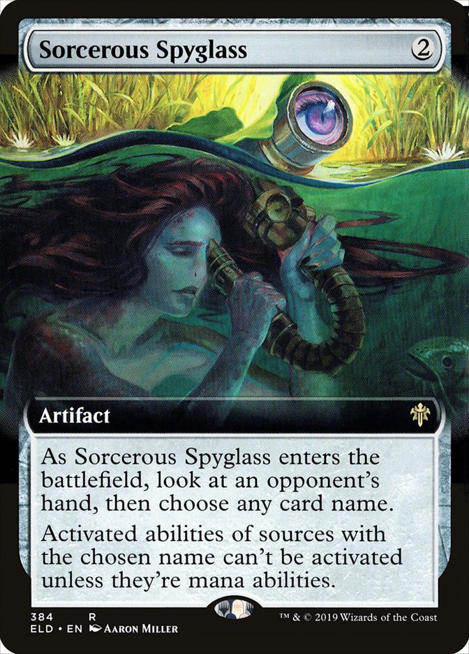 Sorcerous Spyglass (Extended Art) [Throne of Eldraine] | Exor Games New Glasgow