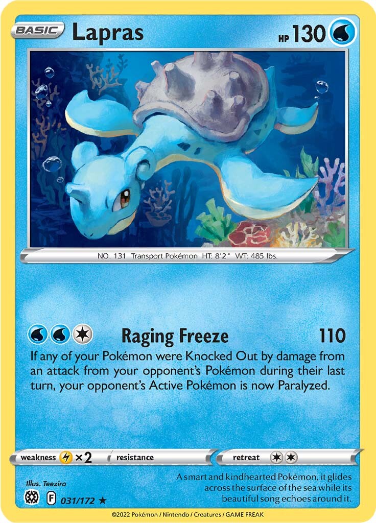 Lapras (031/172) [Sword & Shield: Brilliant Stars] | Exor Games New Glasgow