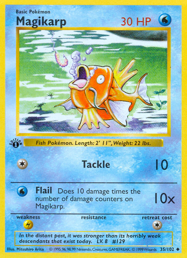 Magikarp (35/102) (Shadowless) [Base Set 1st Edition] | Exor Games New Glasgow