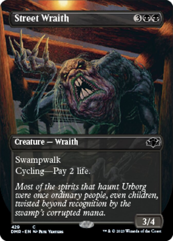 Street Wraith (Borderless Alternate Art) [Dominaria Remastered] | Exor Games New Glasgow