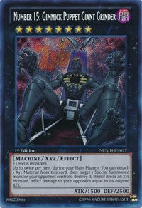 Number 15: Gimmick Puppet Giant Grinder [NUMH-EN027] Secret Rare | Exor Games New Glasgow