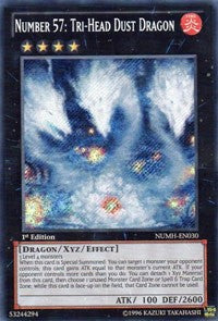 Number 57: Tri-Head Dust Dragon [NUMH-EN030] Secret Rare | Exor Games New Glasgow