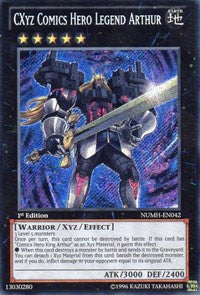 CXyz Comics Hero Legend Arthur [NUMH-EN042] Secret Rare | Exor Games New Glasgow