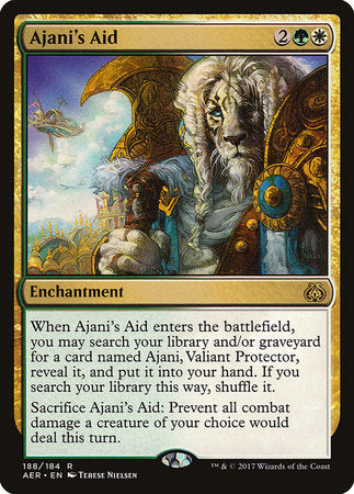 Ajani's Aid [Aether Revolt] | Exor Games New Glasgow