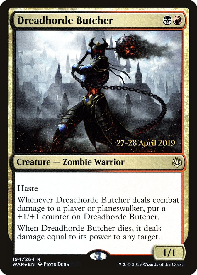 Dreadhorde Butcher  [War of the Spark Prerelease Promos] | Exor Games New Glasgow