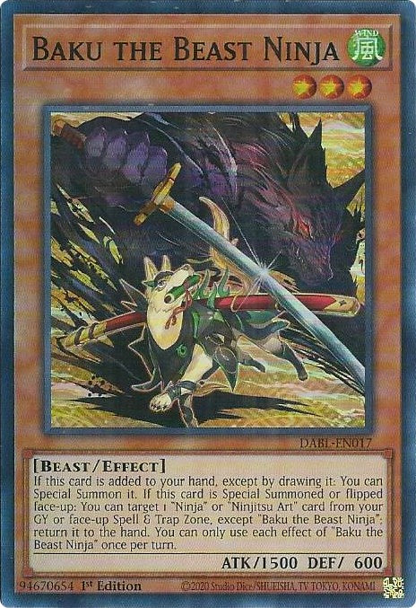 Baku the Beast Ninja [DABL-EN017] Super Rare | Exor Games New Glasgow