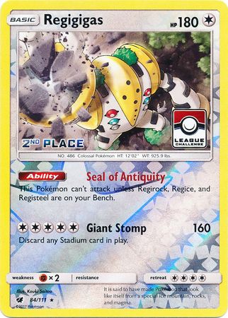 Regigigas (84/111) (League Promo 2nd Place) [Sun & Moon: Crimson Invasion] | Exor Games New Glasgow