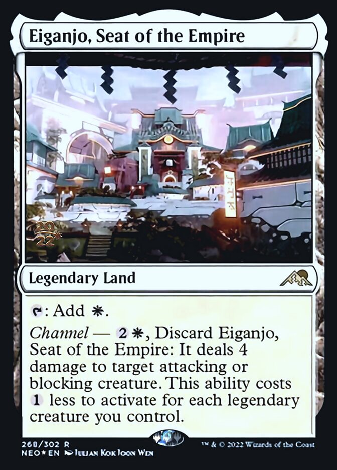 Eiganjo, Seat of the Empire [Kamigawa: Neon Dynasty Prerelease Promos] | Exor Games New Glasgow