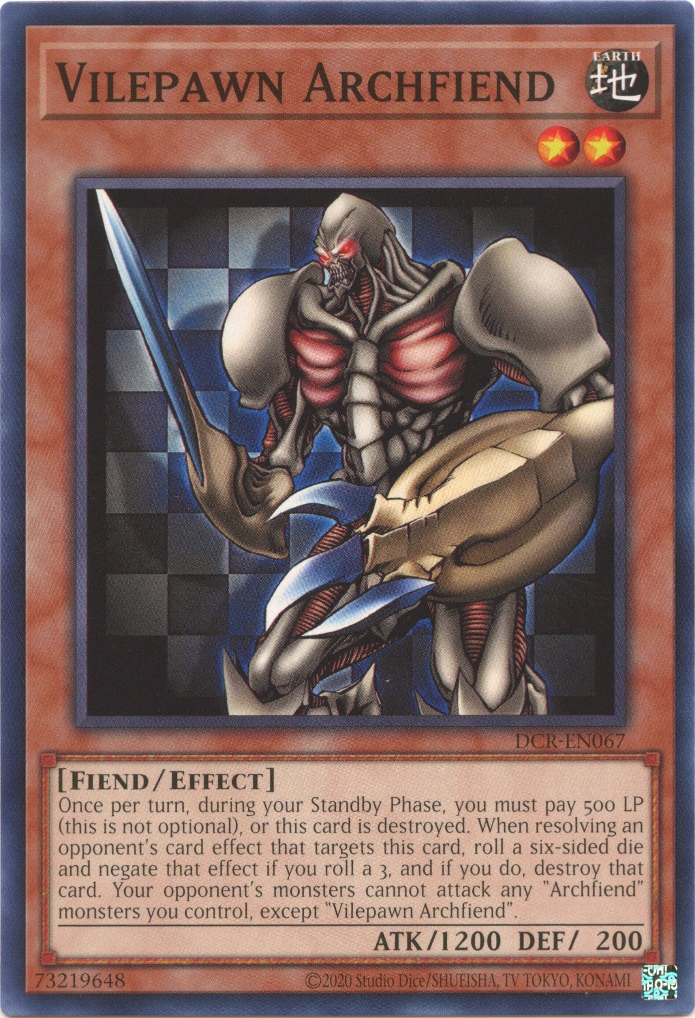 Vilepawn Archfiend (25th Anniversary) [DCR-EN067] Common | Exor Games New Glasgow