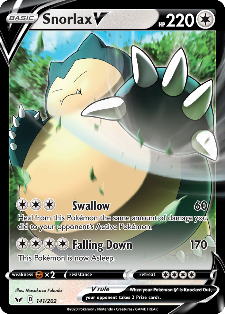 Snorlax V (141/202) (Oversized) [Sword & Shield: Base Set] | Exor Games New Glasgow