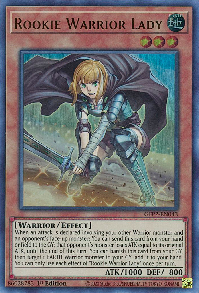 Rookie Warrior Lady [GFP2-EN043] Ultra Rare | Exor Games New Glasgow