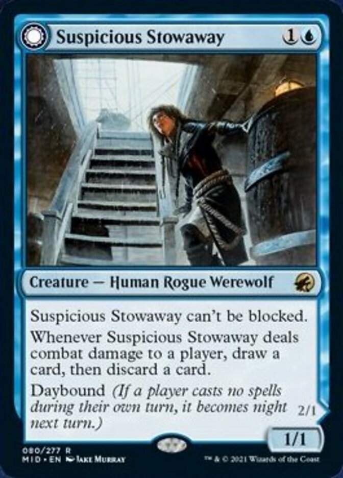 Suspicious Stowaway // Seafaring Werewolf [Innistrad: Midnight Hunt] | Exor Games New Glasgow