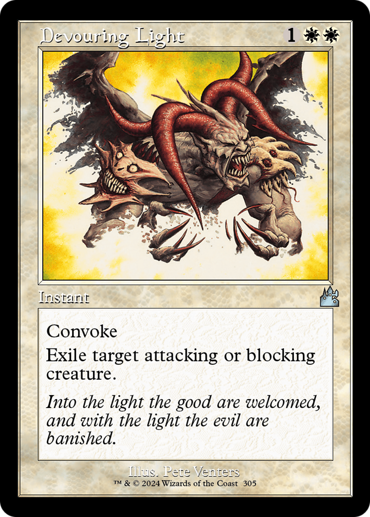 Devouring Light (Retro Frame) [Ravnica Remastered] | Exor Games New Glasgow