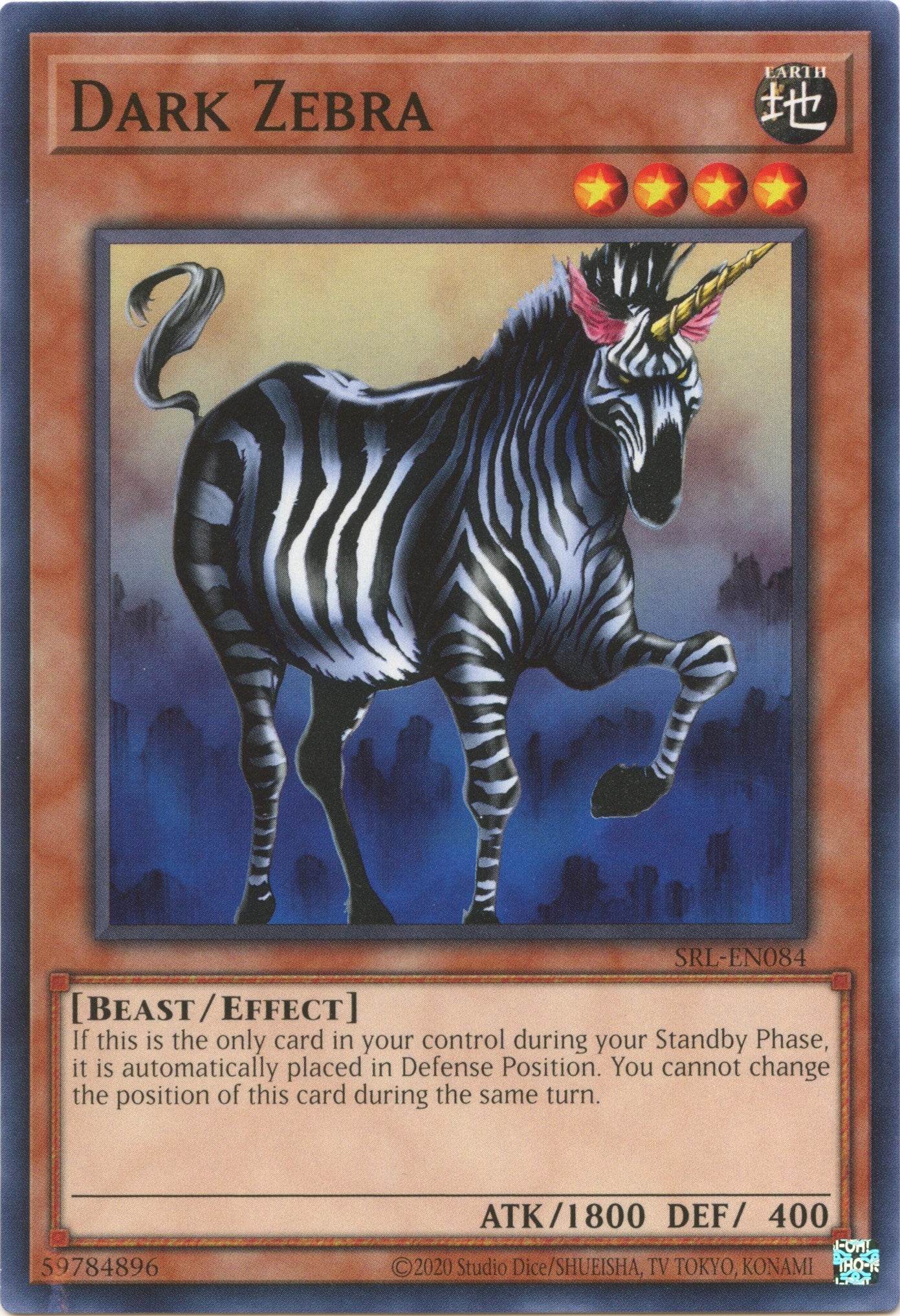 Dark Zebra (25th Anniversary) [SRL-EN084] Common | Exor Games New Glasgow