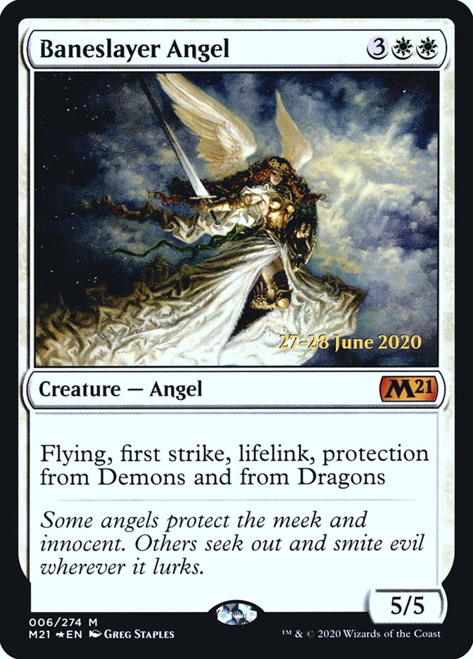 Baneslayer Angel  [Core Set 2021 Prerelease Promos] | Exor Games New Glasgow