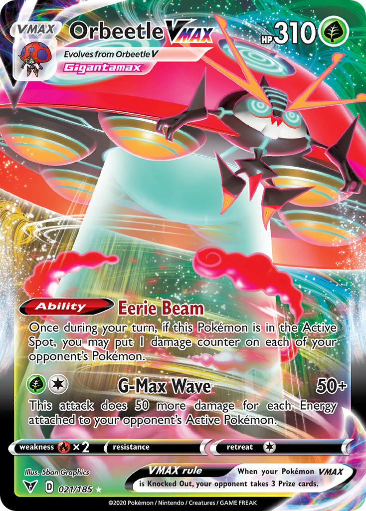 Orbeetle VMAX (021/185) [Sword & Shield: Vivid Voltage] | Exor Games New Glasgow