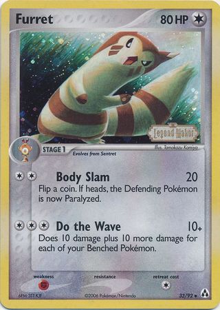 Furret (33/92) (Stamped) [EX: Legend Maker] | Exor Games New Glasgow