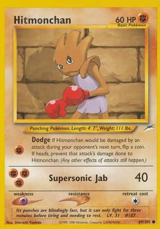 Hitmonchan (69/105) [Neo Destiny Unlimited] | Exor Games New Glasgow