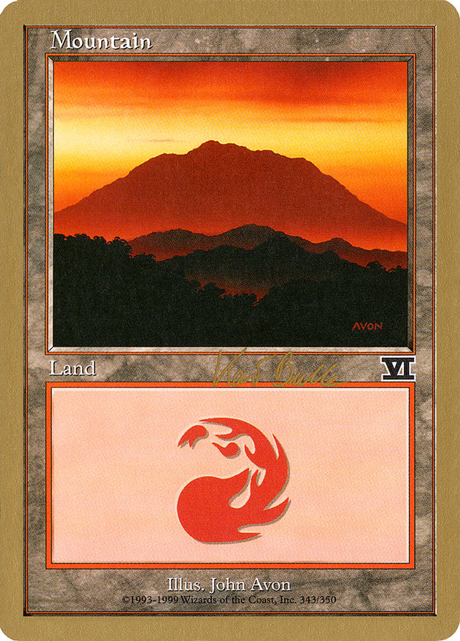 Mountain (kb343) (Kai Budde) [World Championship Decks 1999] | Exor Games New Glasgow