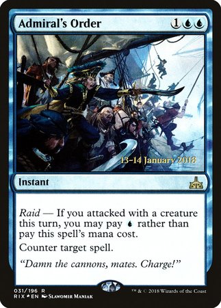 Admiral's Order [Rivals of Ixalan Promos] | Exor Games New Glasgow