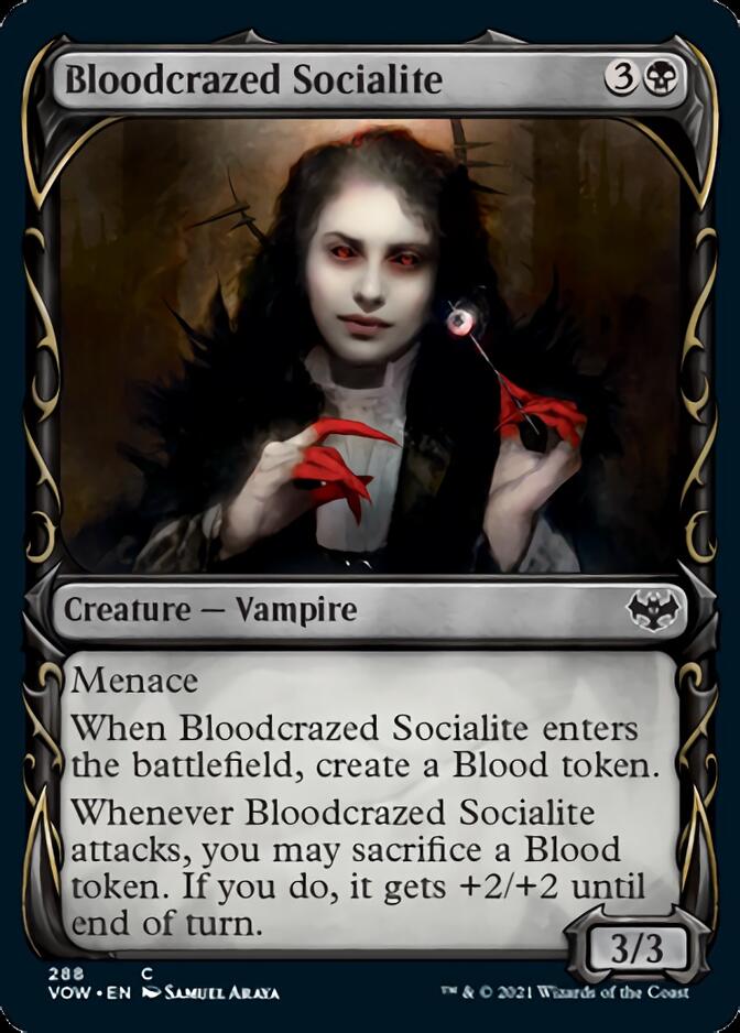 Bloodcrazed Socialite (Showcase Fang Frame) [Innistrad: Crimson Vow] | Exor Games New Glasgow