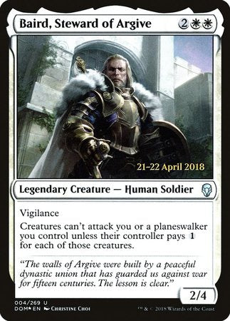 Baird, Steward of Argive [Dominaria Promos] | Exor Games New Glasgow