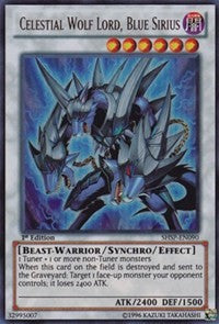 Celestial Wolf Lord, Blue Sirius [SHSP-EN090] Ultra Rare | Exor Games New Glasgow