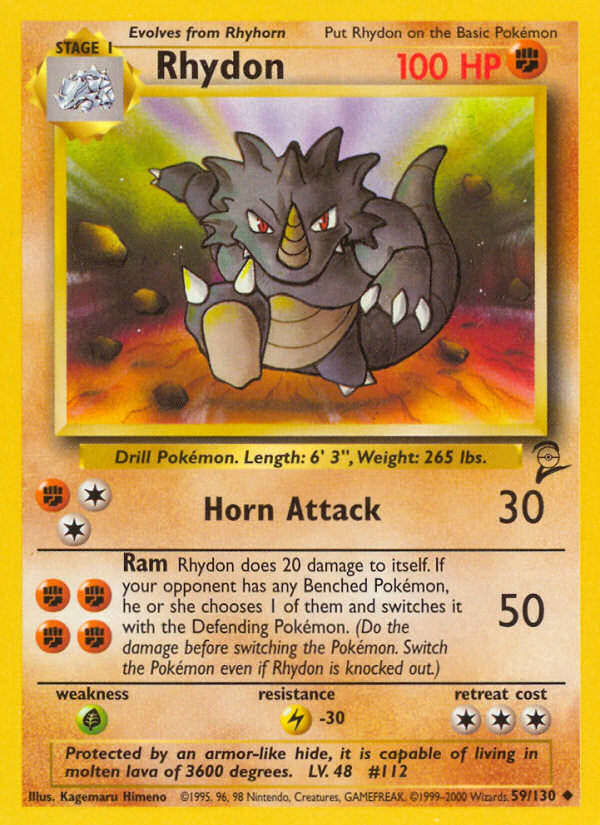 Rhydon (59/130) [Base Set 2] | Exor Games New Glasgow