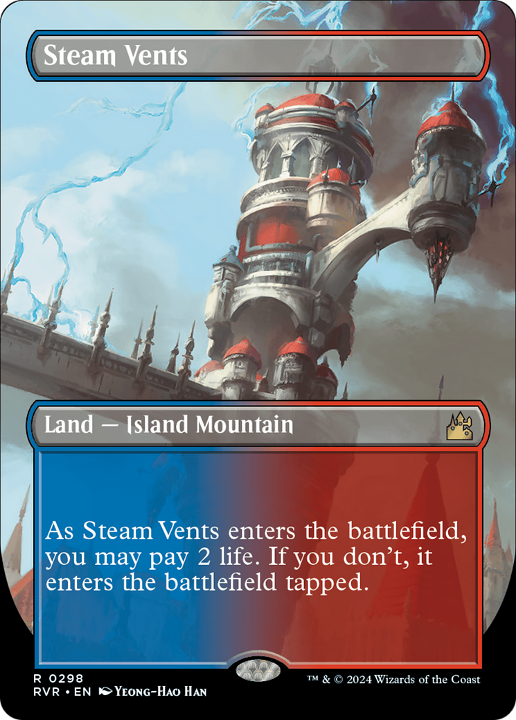 Steam Vents (Borderless) [Ravnica Remastered] | Exor Games New Glasgow