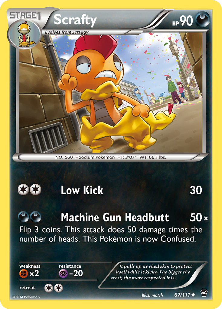 Scrafty (67/111) [XY: Furious Fists] | Exor Games New Glasgow