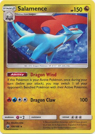 Salamence (106/168) (Cosmos Holo) [Sun & Moon: Celestial Storm] | Exor Games New Glasgow