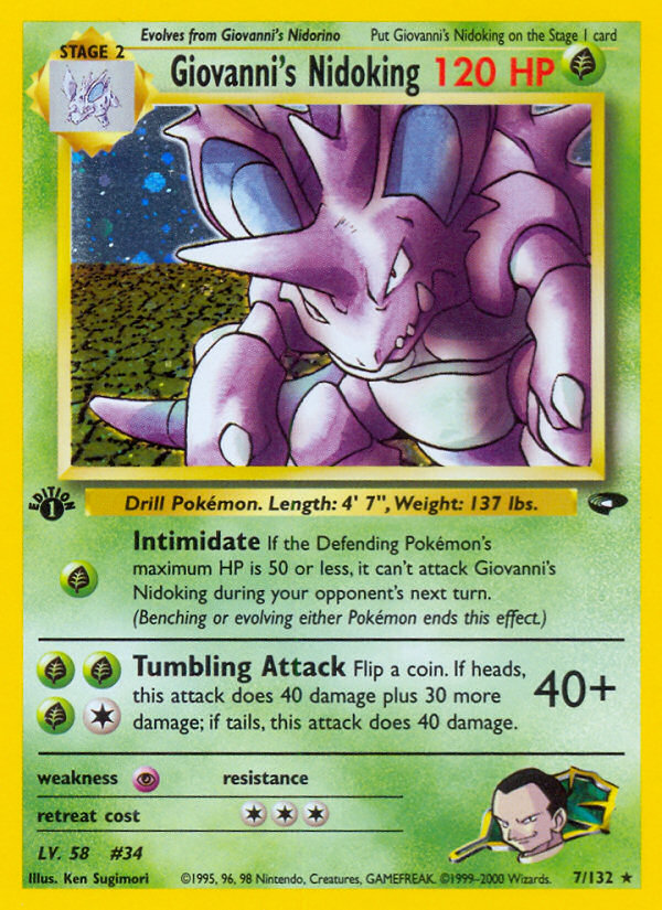 Giovanni's Nidoking (7/132) [Gym Challenge 1st Edition] | Exor Games New Glasgow