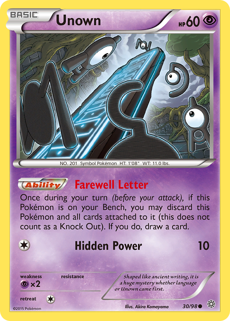 Unown (30/98) [XY: Ancient Origins] | Exor Games New Glasgow