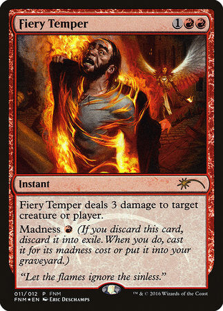 Fiery Temper [Friday Night Magic 2016] | Exor Games New Glasgow