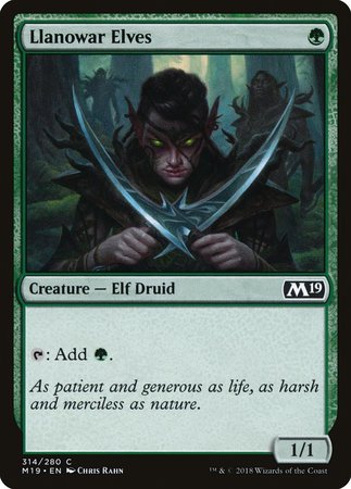 Llanowar Elves [Core Set 2019] | Exor Games New Glasgow