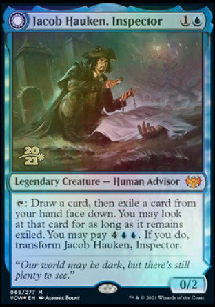 Jacob Hauken, Inspector // Hauken's Insight [Innistrad: Crimson Vow Prerelease Promos] | Exor Games New Glasgow