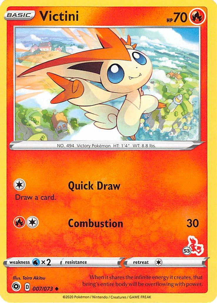 Victini (007/073) (Cinderace Stamp #53) [Battle Academy 2022] | Exor Games New Glasgow